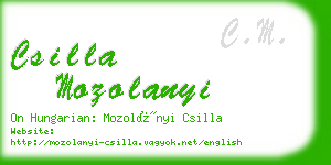 csilla mozolanyi business card